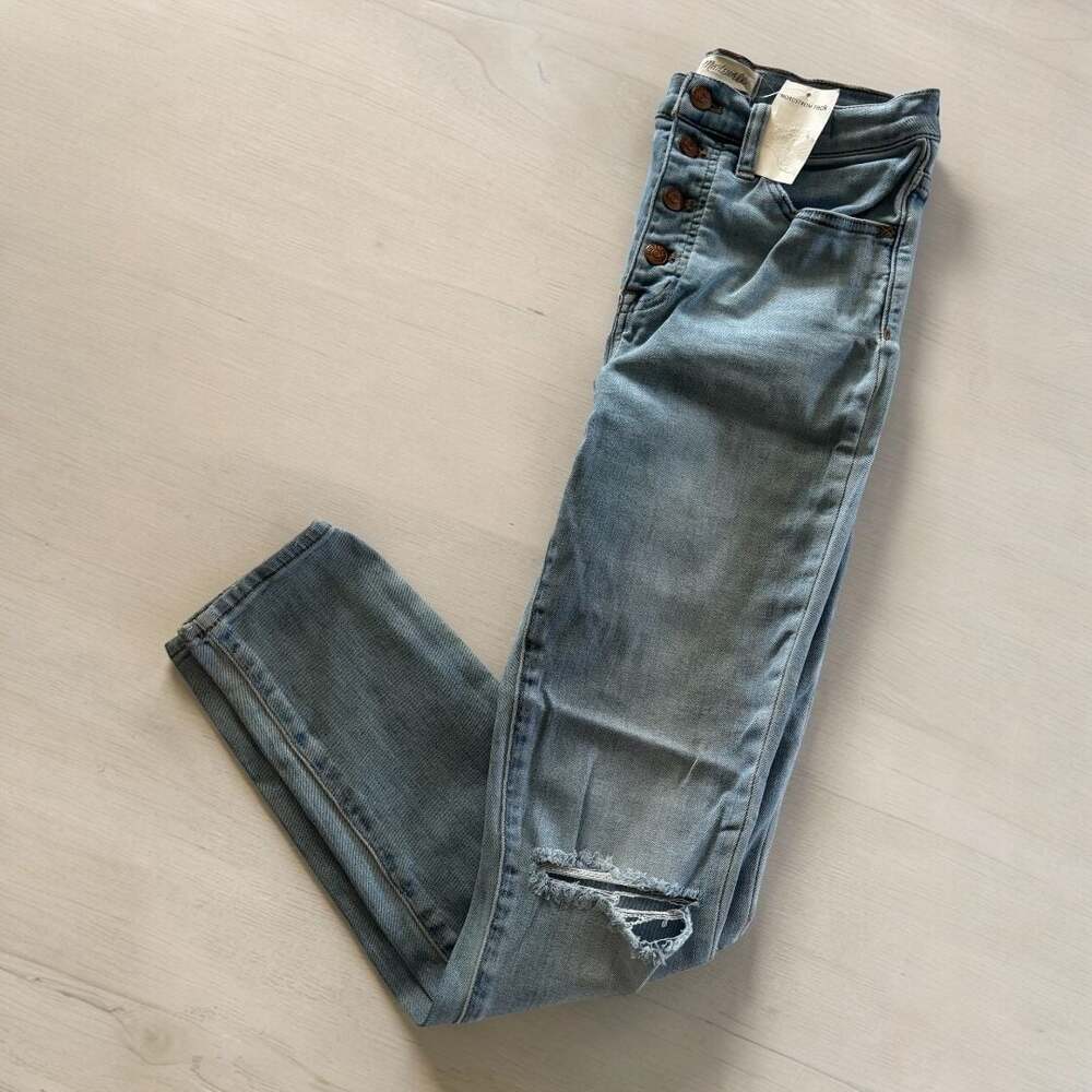NWT Madewell Roadtripper Skinny Button Fly Jeans Size 27